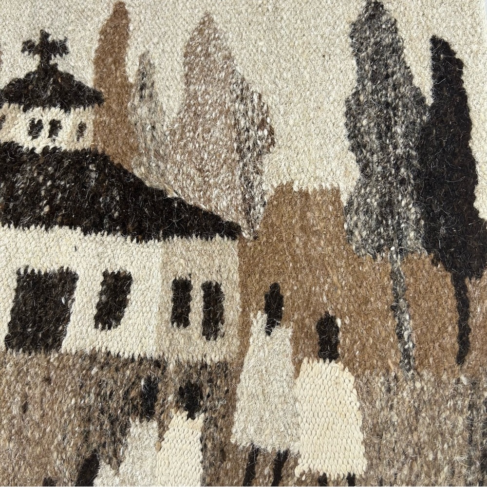 VTG Pictorial wool Handmade Rug - Picture 4 of 7